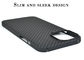 Cas en plastique de téléphone de Ring Black Color Aramid Fiber pour l'iPhone 12 12 pro